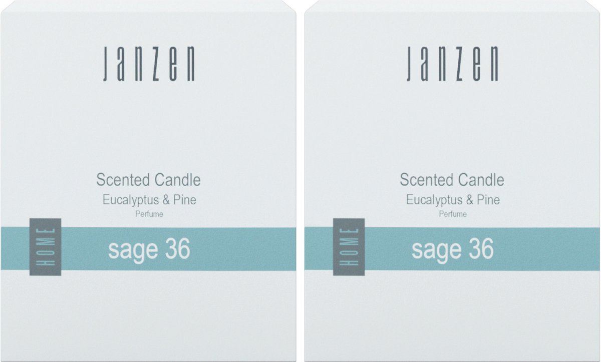 JANZEN Scented Candle Sage 36 2-pack