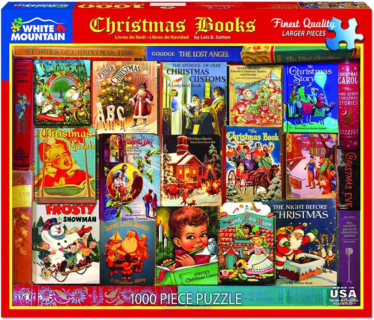 Kerstboeken Puzzel - 1000 stukjes Legpuzzel voor Volwassenen