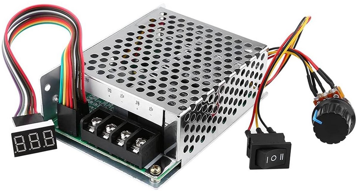 Regelbare DC Motor Snelheidsregelaar met LED Display en Schakelaar 10-55V tot 60A
