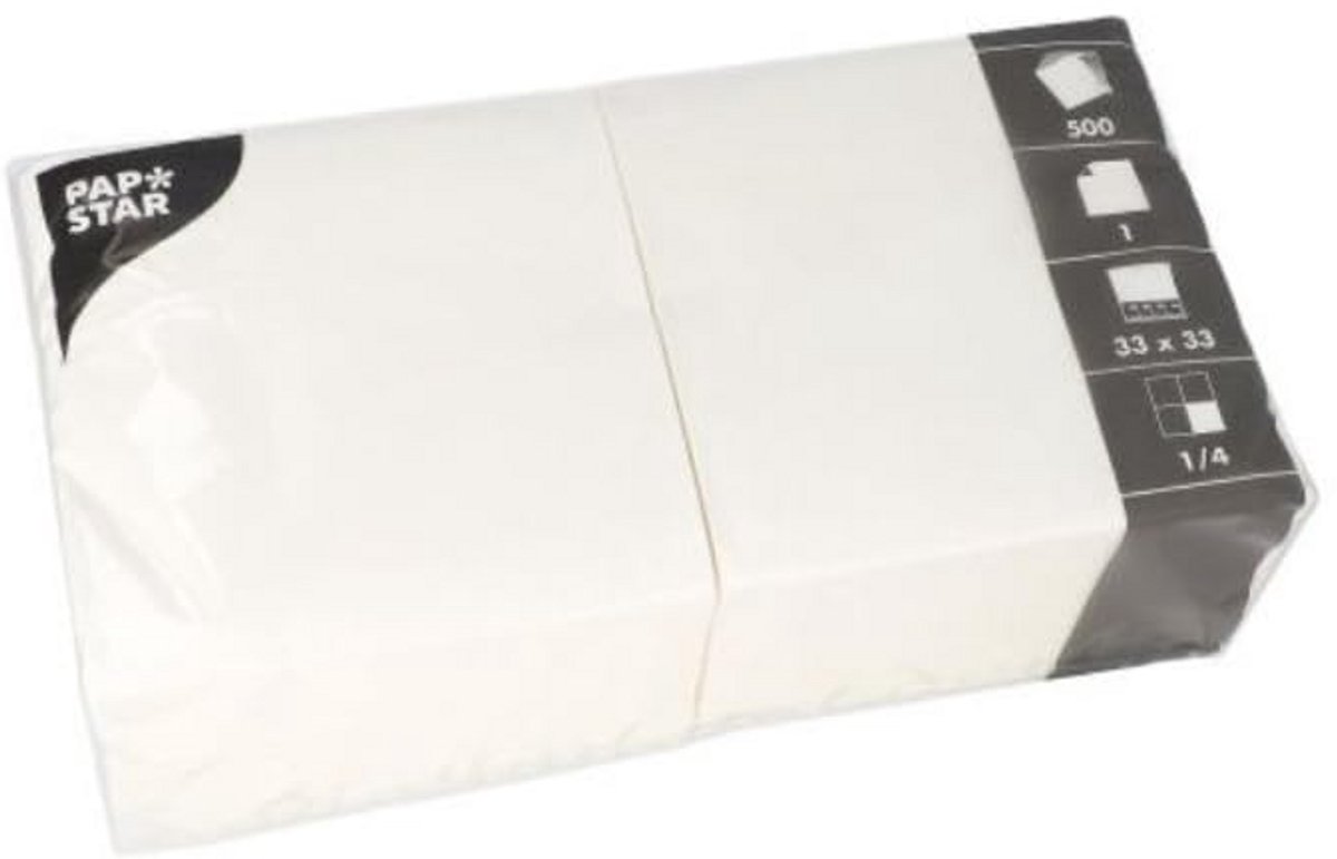 Grote set witte servetten tissue 33x33 cm voor feesten en horeca