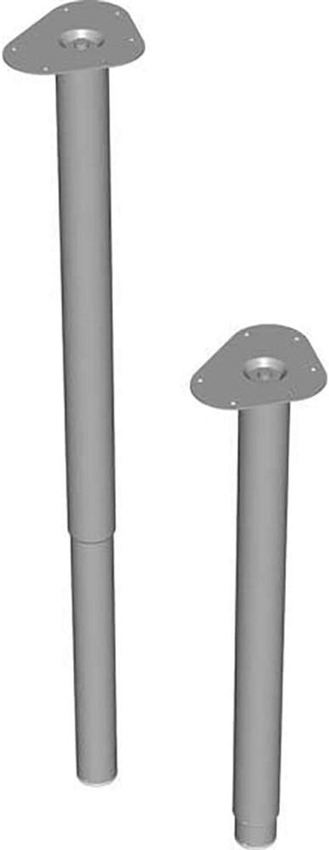 Verstelbare Telescopische Tafelonderstel Wit Aluminium 60 tot 90 cm Hoogte