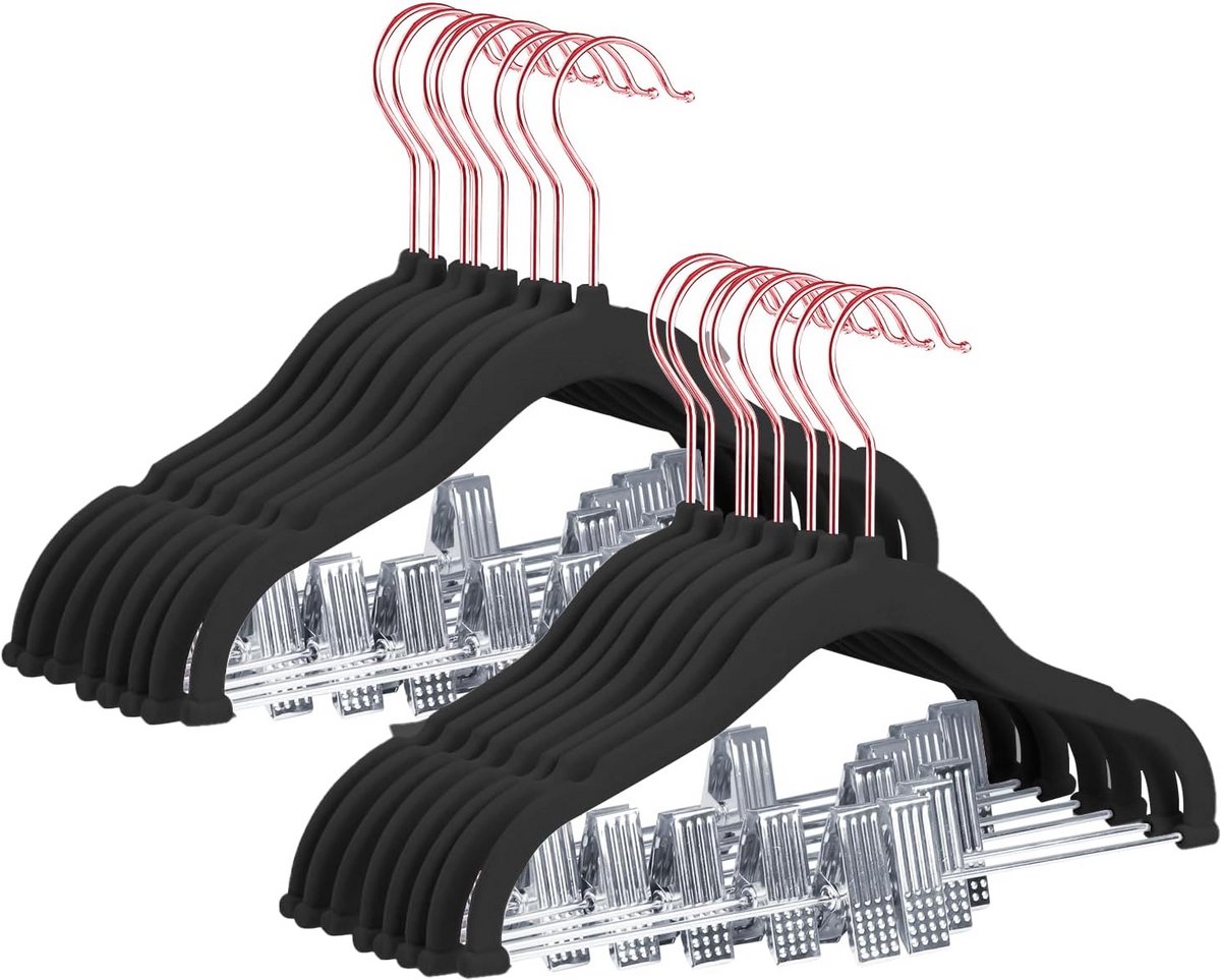 Set van 14 Baby Kledinghangers met Clips - Antislip en Stevige Kinderhangers