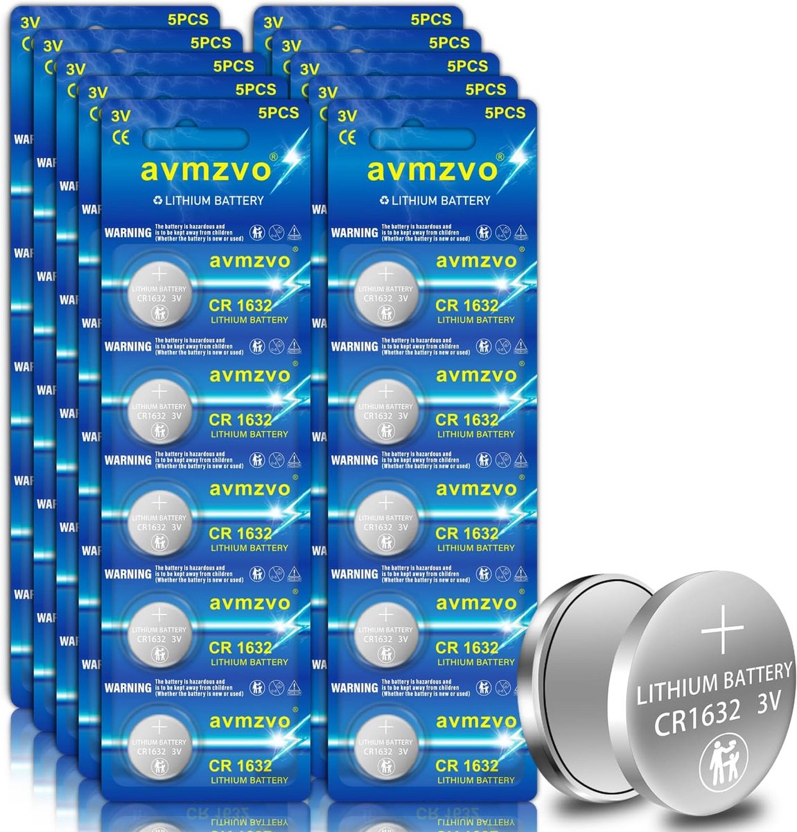 CR1632 Knoopcelbatterijen 50 Stuks Lithium 3V Langdurige Prestaties