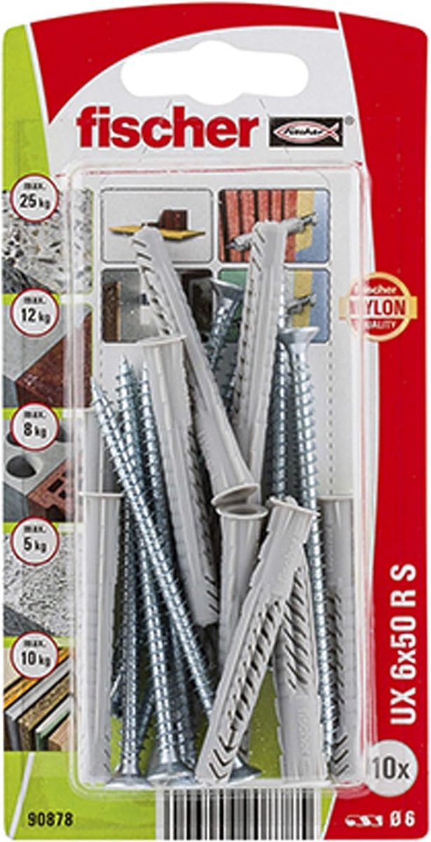 Nylon plug UX 6x50 voor diverse bevestigingen