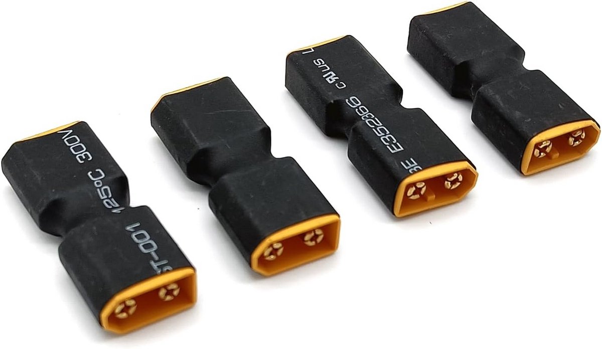 4 Stuks XT60 Mannelijk naar Mannelijk Connector Adapter Geen Draad
