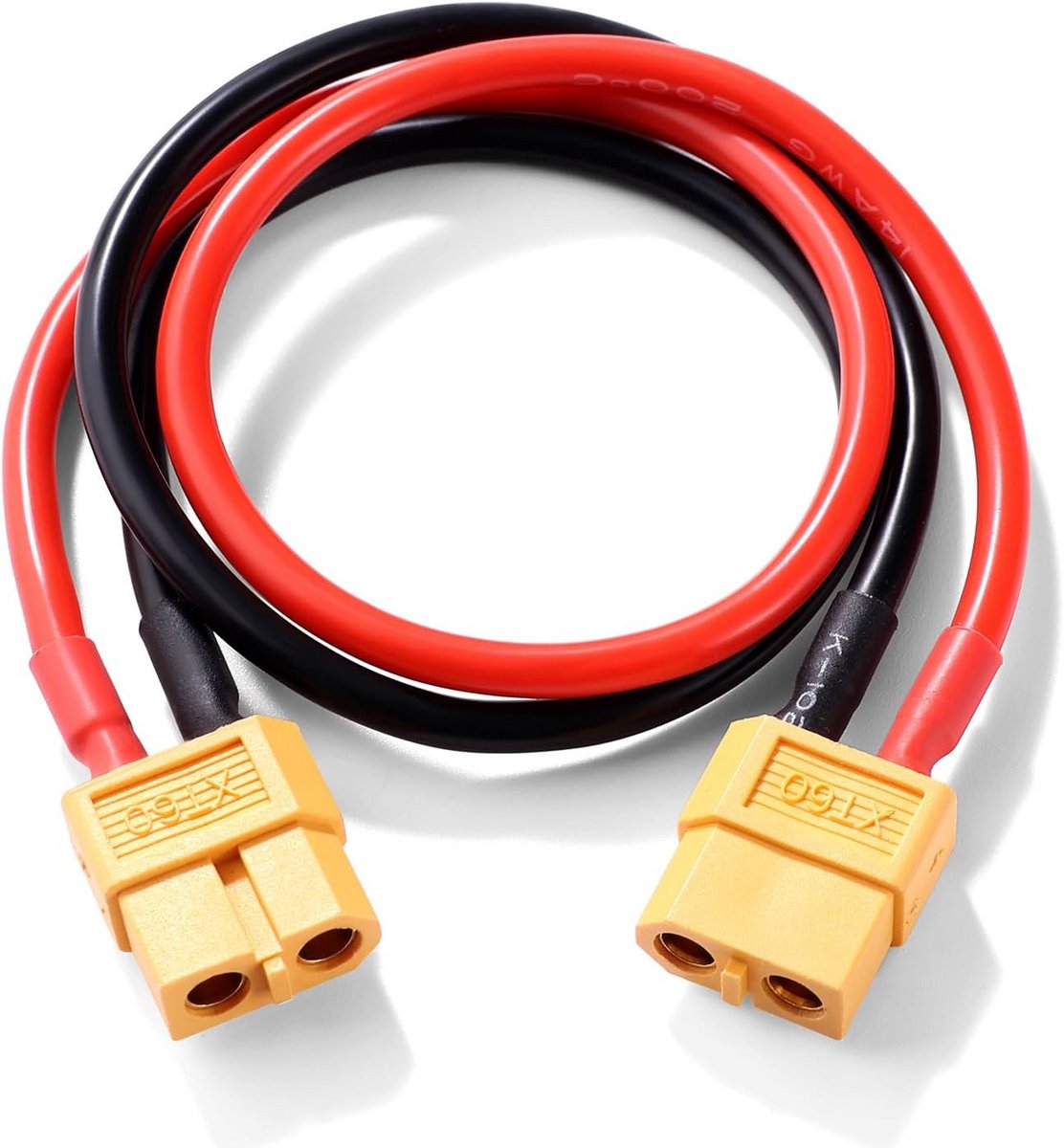 Verlengkabel XT60 Vrouwelijk naar Vrouwelijk 30cm 14AWG Siliconen Kabel voor Accu