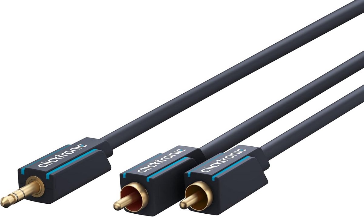 3,5 mm AUX naar Cinch Adapterkabel Stereo Audio Verlengkabel 2 Meter