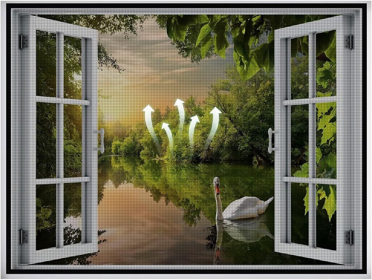 Horren voor Raam en Deur Zwart Hordeur Insectenhor Slaapkamer Binnen Buiten