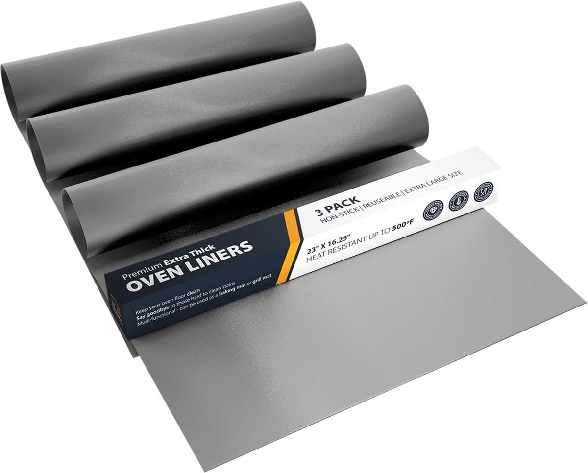 Hittebestendige Oven Onderleggers Set van 3 Herbruikbare Beschermhoezen voor Elektrische en Gasovens