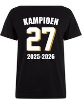 T-shirt 27x Champion Dos | Eindhoven | Shirt Kampioen 2025-2026 | Geen d'article officiel du PSV | Noir | taille XL