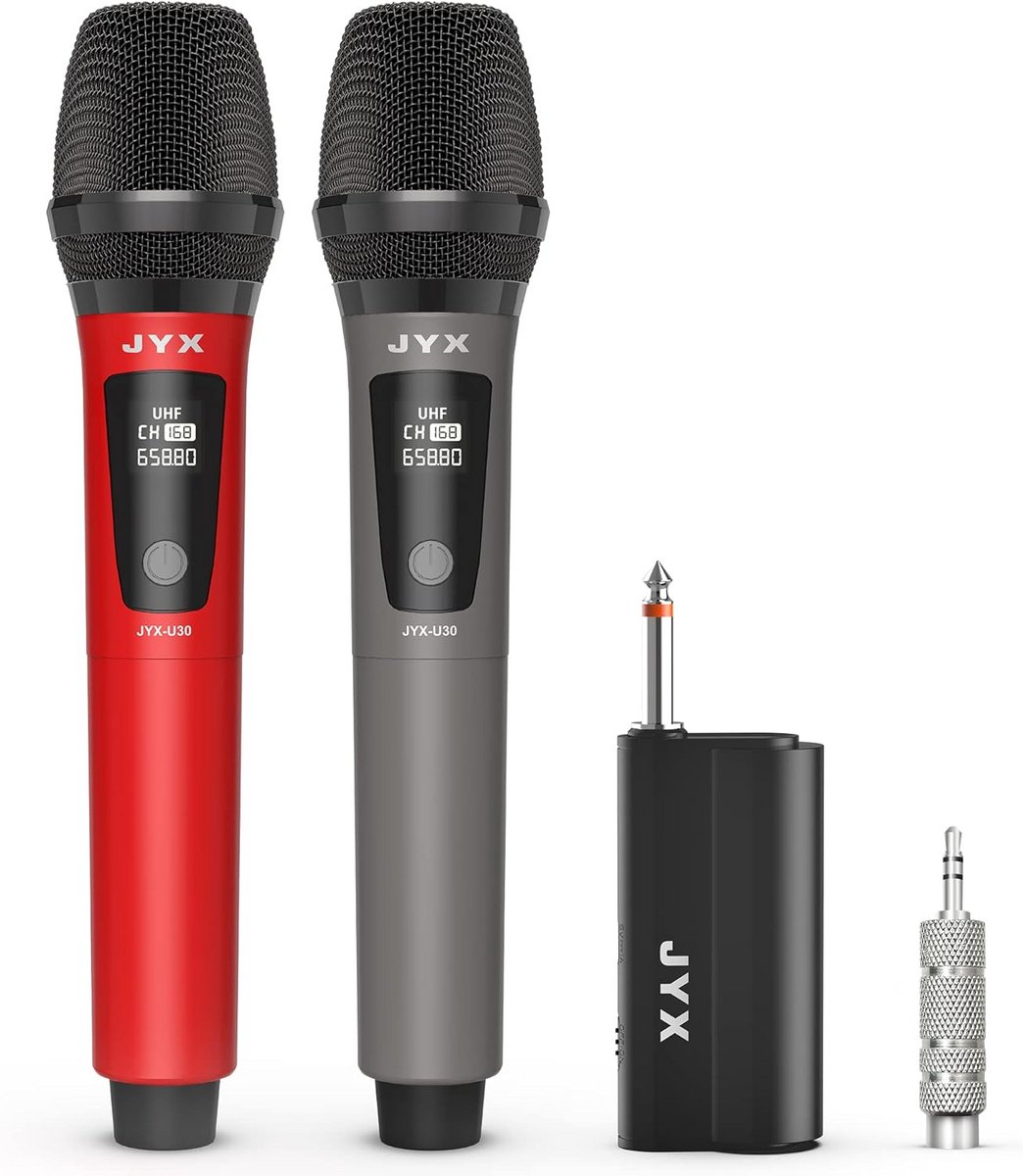 Draadloze UHF Microfoon Set met Ontvanger voor Karaoke en Feestjes