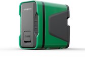 Groene DAB Esybox met zwarte accenten en zijkant.