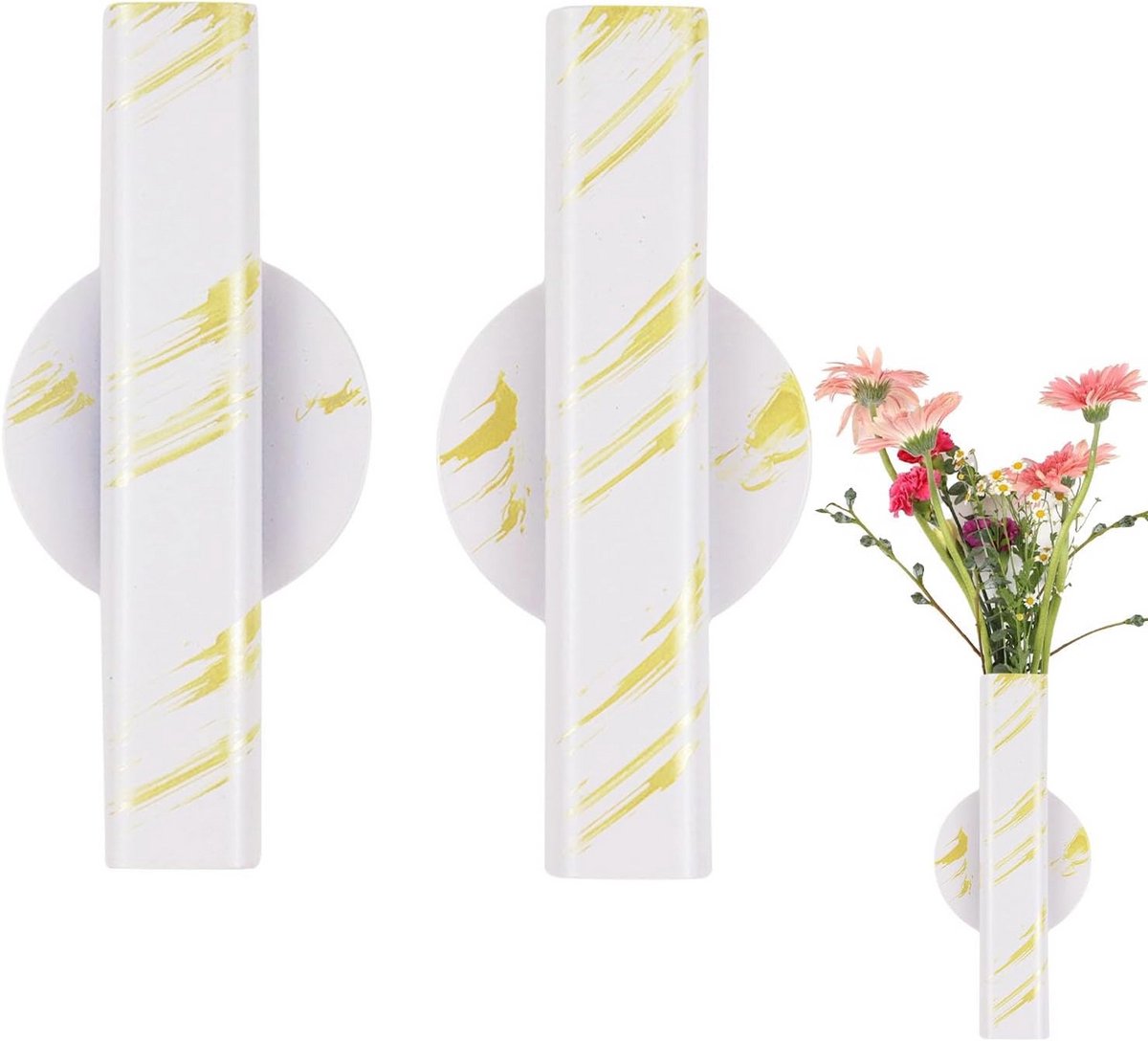 Set van 2 Wandvazen Minimalistisch voor Bloemen en Decoratie