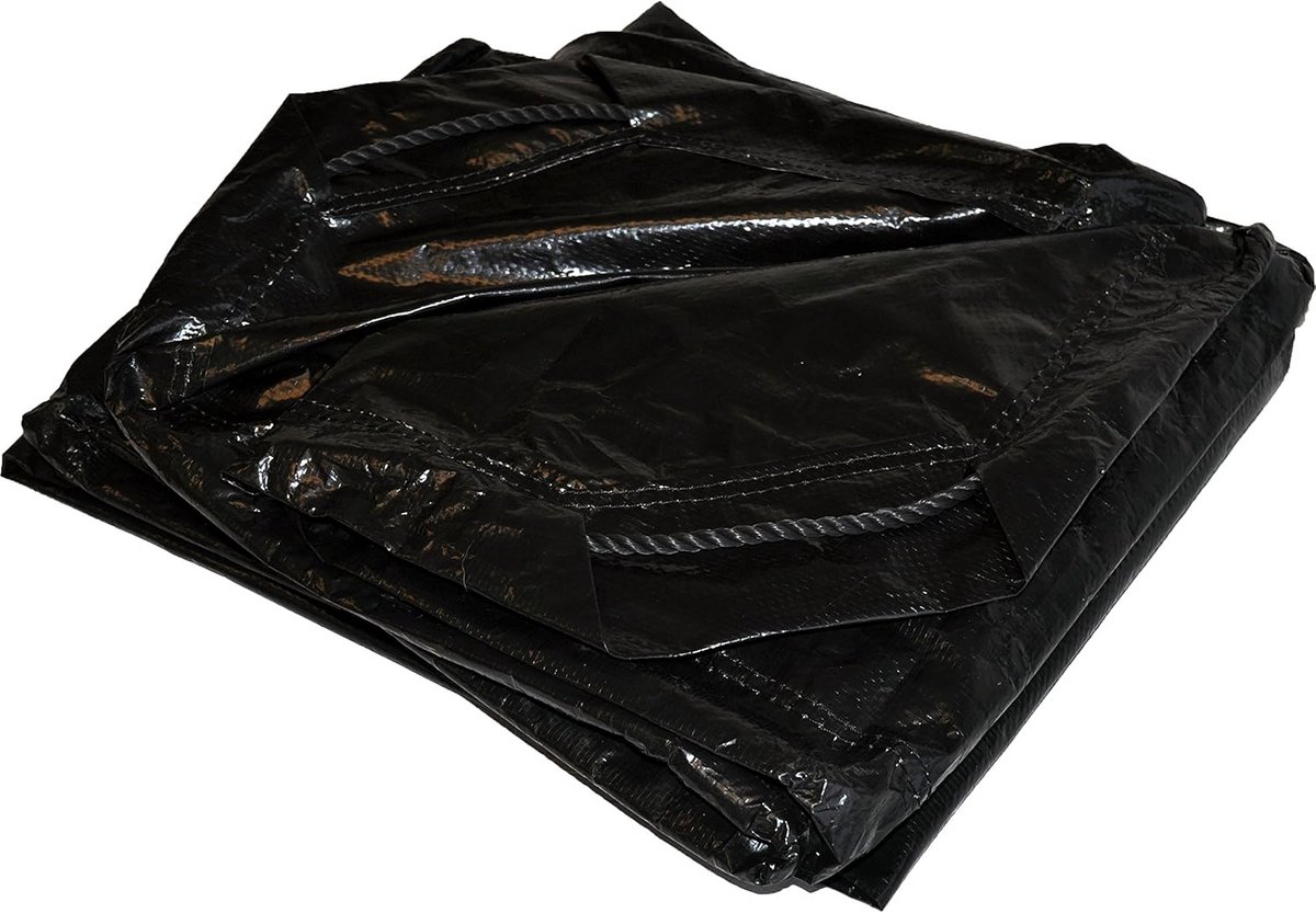Stevige Zwarte Vrachtwagen Tarp (Presenning) 7x9 Voet - Waterdicht Zeil voor Opslag en Bouw