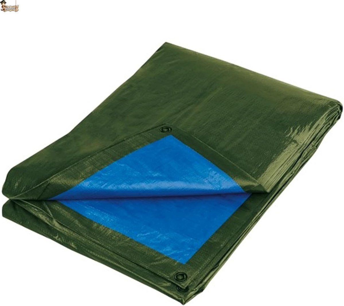 Waterdicht Zeil 140g Groen/Blauw 2x3m Versterkt voor Aanhanger en Tuin