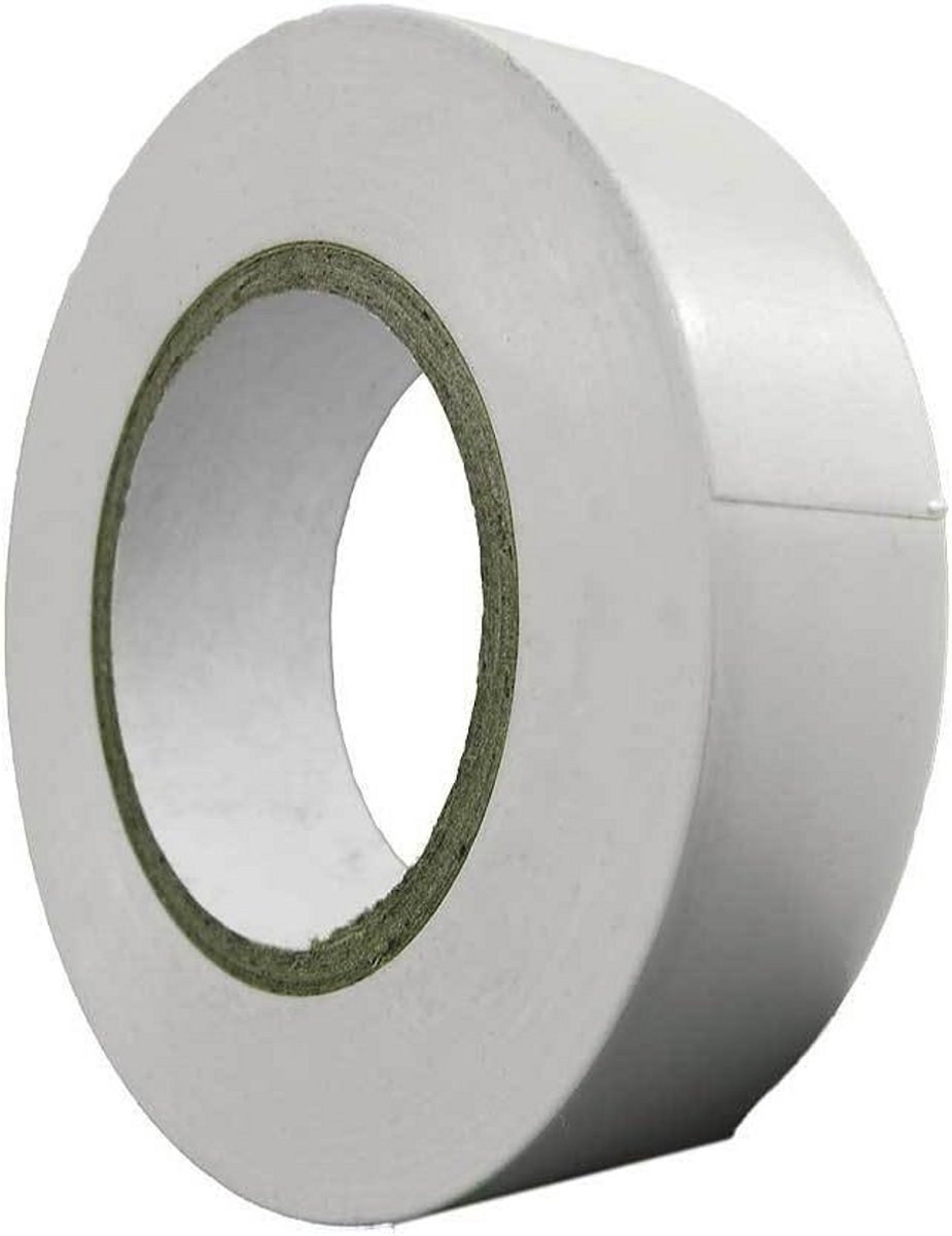 Witte Isolatietape 10 meter Lang en 19 mm Breed voor Elektrisch Gebruik