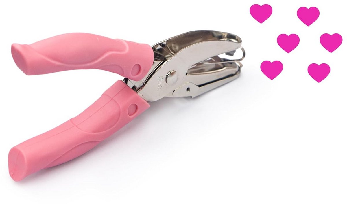 Hartvormige Papier Punch voor Knutselen en Scrapbooking - Enkele Gatenpons met Zachte Greep