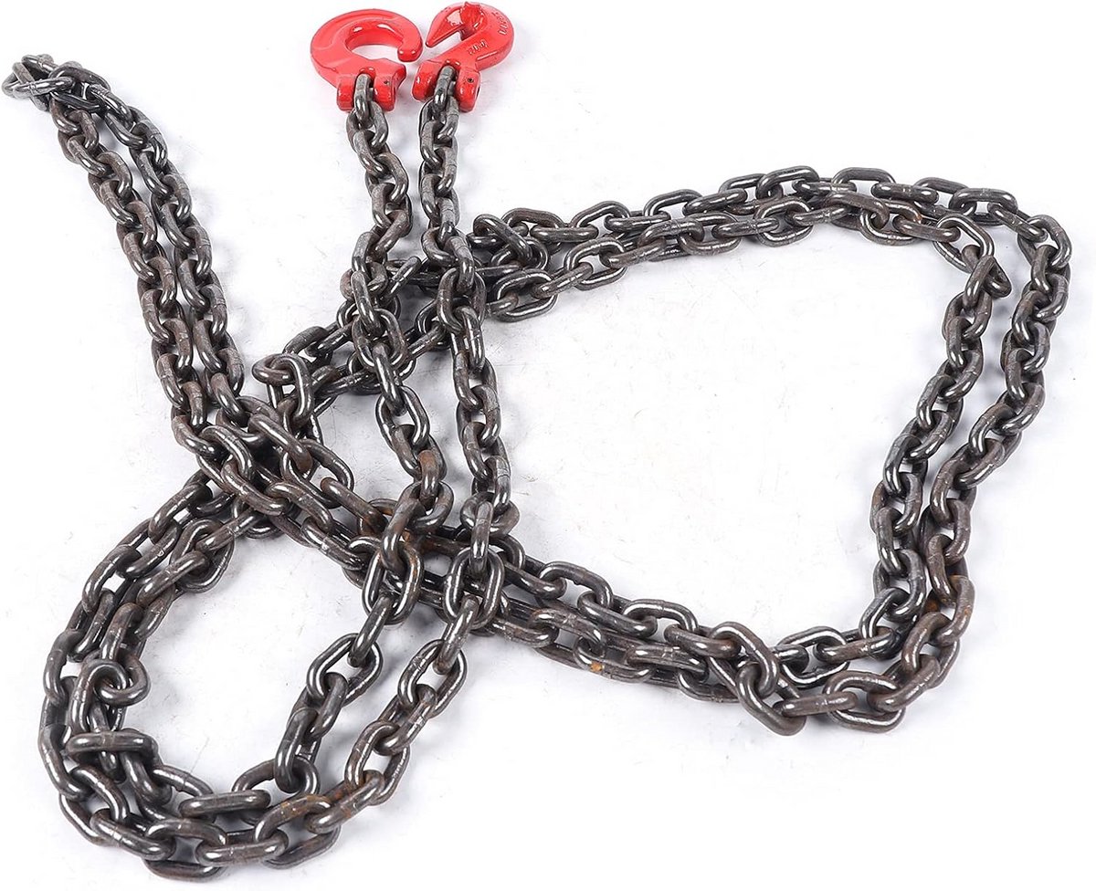Sterke 8mm Takelketting met Slingerhaak voor Zware Lasten 3m of 5m Blauw