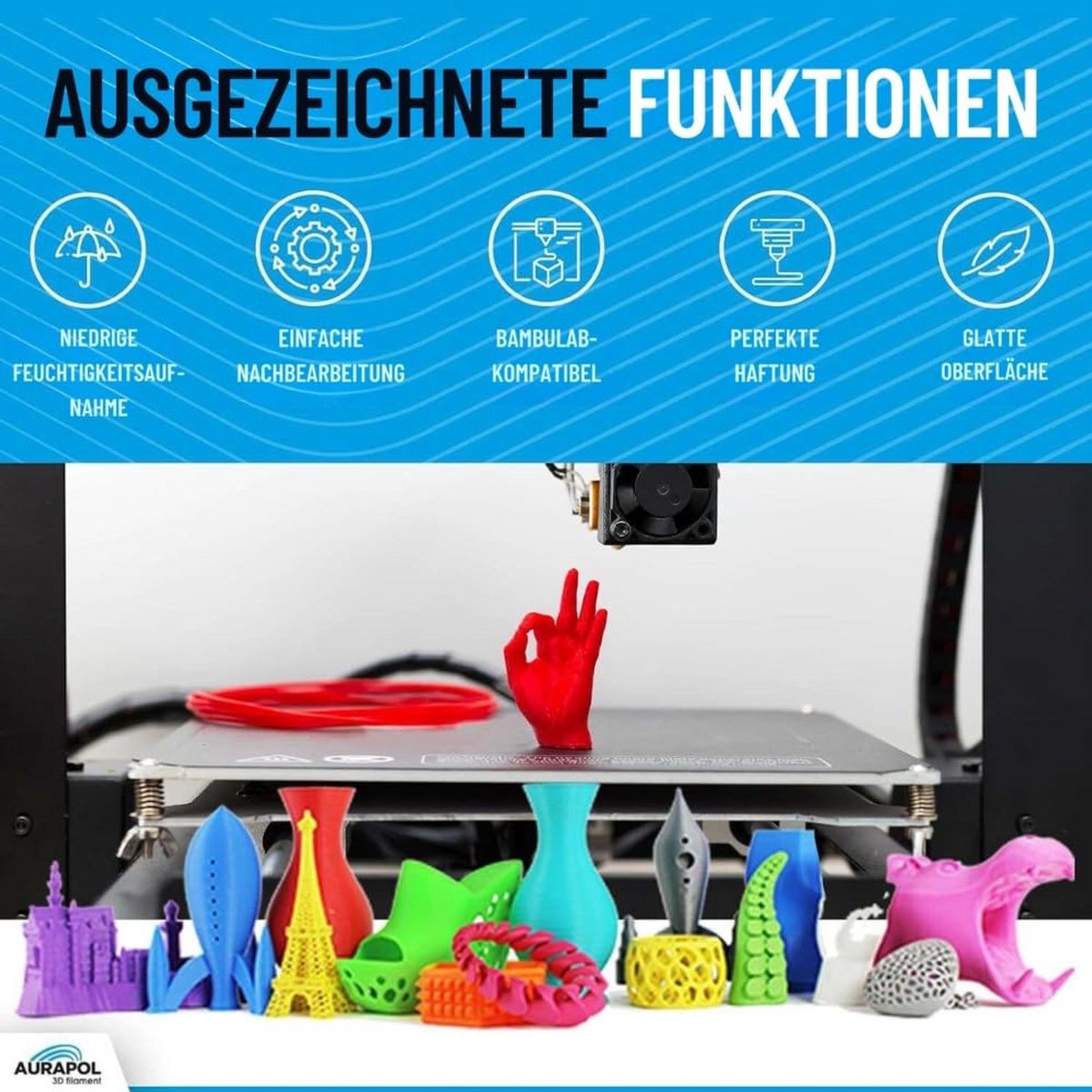 PLA 3D Printer Filament 1.75mm 1kg - Nauwkeurig en Milieuvriendelijk