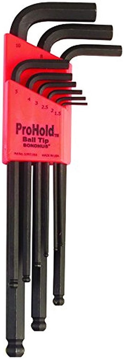 Inbussleutel Set 1.5mm - 6mm met Kogelkop - 7 Delig