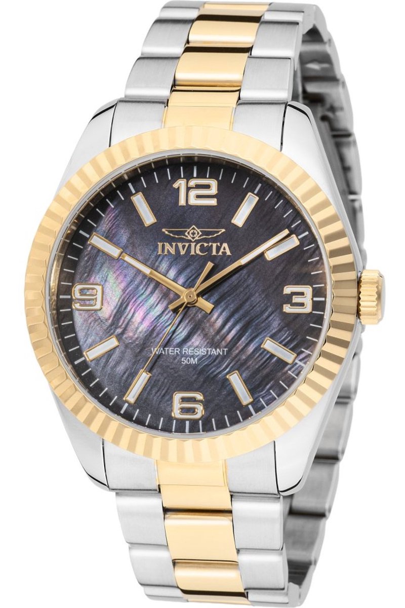 Invicta Specialty 50089 Heren Horloge - Waterdicht - Analoog - Quartz Uurwerk - Roestvrij Staal met parelmoeren Wijzerplaat - 43mm