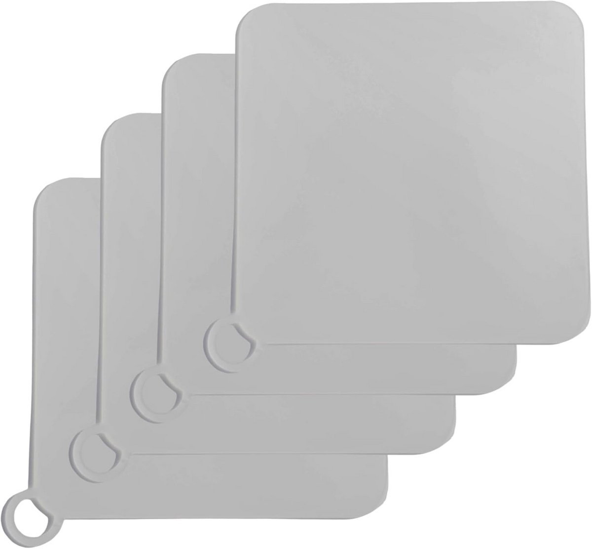 Set van 3 Doucheafvoerstop Universeel - Geurremmend, Antislip & Haarvanger - 15x15 cm Grijs
