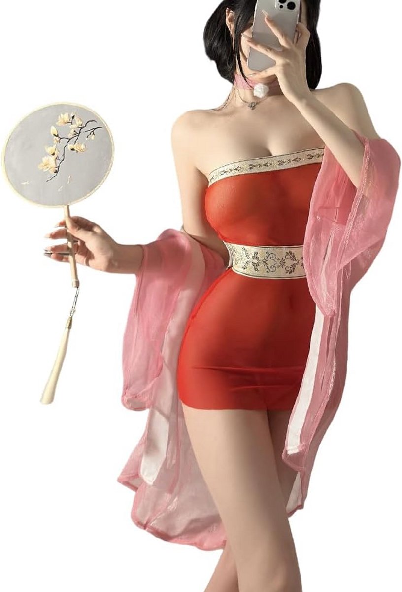Japanse Kimono Pyjama Lingerie voor Dames - Cosplay & Halloween Kostuum