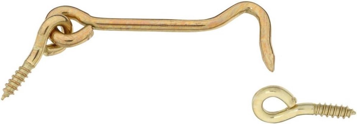 Haak en Oog Sluiting 3 Inch Zwaar Messing