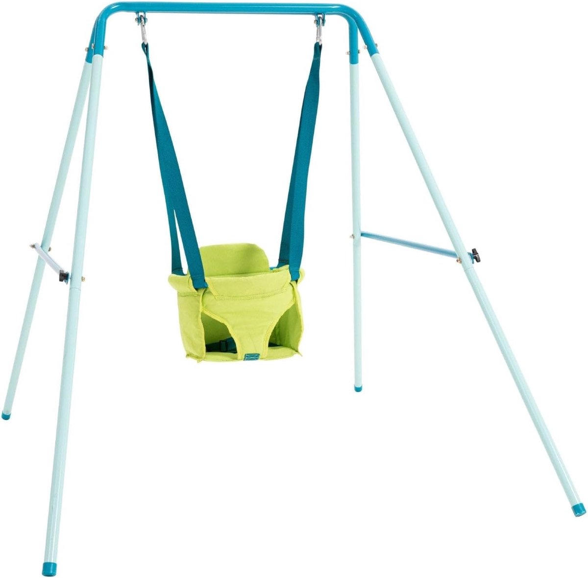Babyschommel - Opvouwbaar Zitje - Binnen Buiten - Gepoedercoat Metaal - 78 x 40 x 9 cm - Blauw