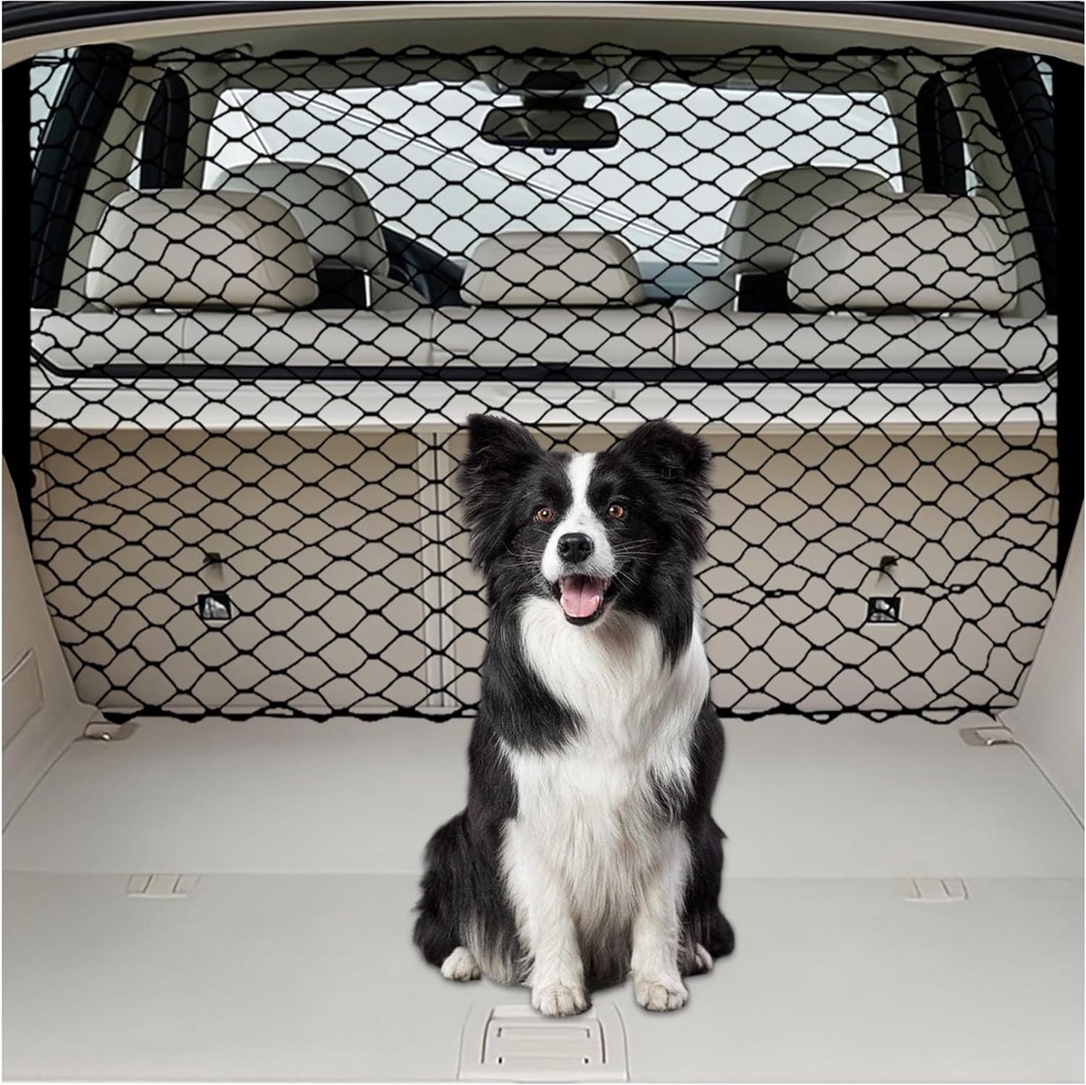 Hondenbarrière Auto - Hondenhek Net - Veilig Rijden - Universeel Verstelbaar - 120x70 cm