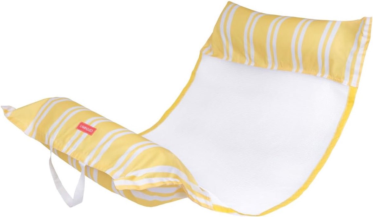 Zwembad Hangmat - Drijvend Matras - Ontspannen in Water - Afkoelend Rooster - 60x110cm - Geel