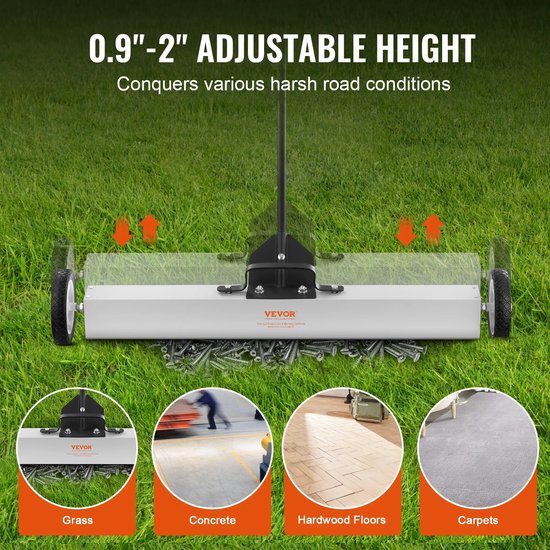SucceBuy Magnetische Veegmachine - Rolbare Opraaptool - Telescopische handgreep - Breed bereik van 91 cm - Verstelbare handgreep van 77-113 cm van Merkloos	 — afbeelding 5