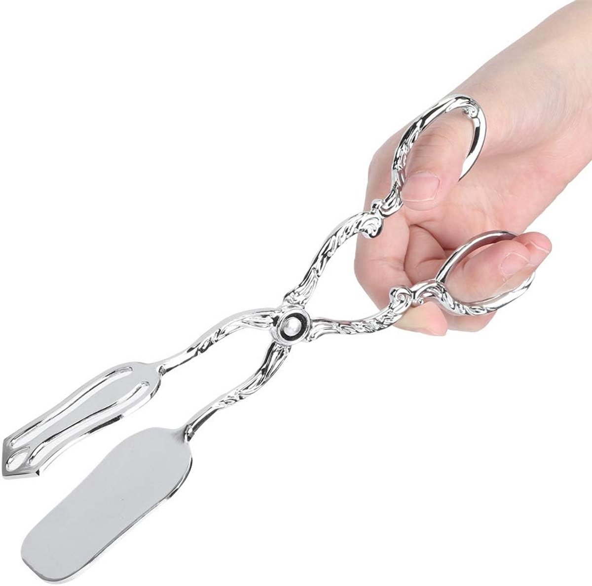 Serveertangen - Voedselclip - Keukenwerk - Zinklegering - 21.5 cm - Zilver