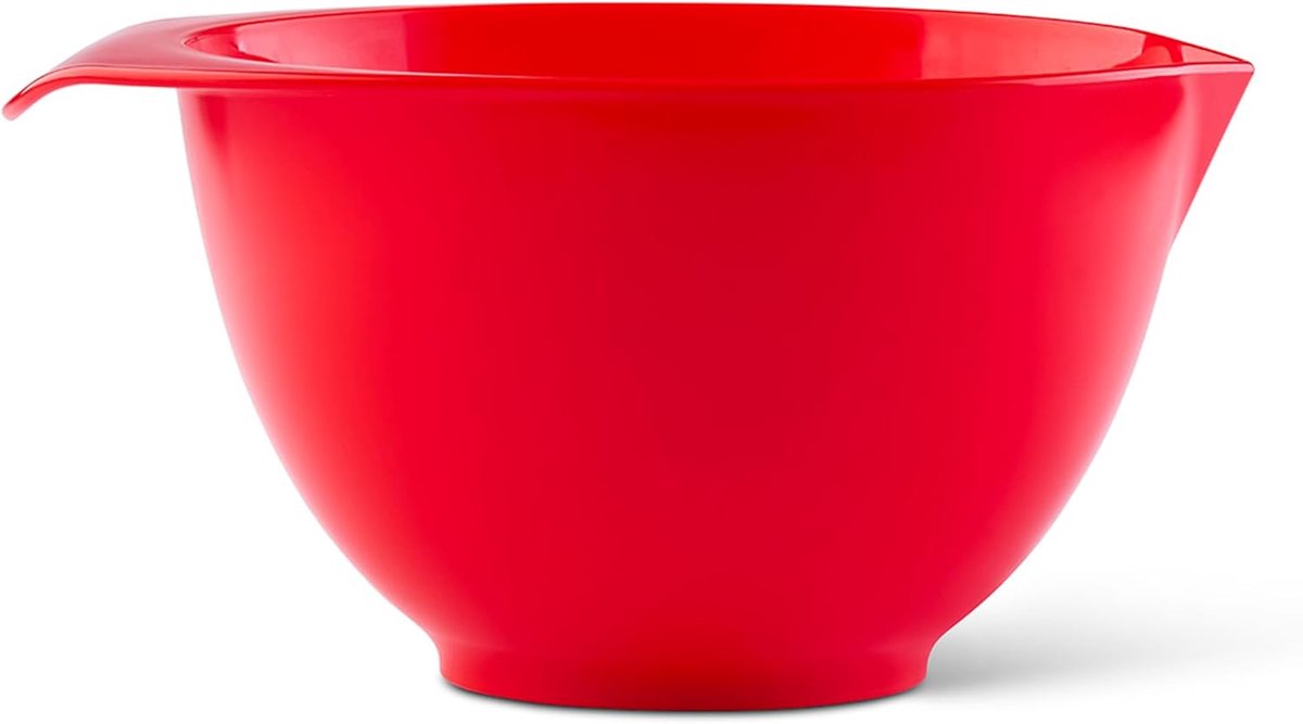 Grote Mengkom - Keukenkom Serveerschaal - Maaltijd Prep Bakken - Compact Stapelbaar Vaatwasmachinebestendig - 31 x 15.5 cm - Rood