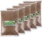 Famiflora meelwormen 5KG - 5x1KG (30L) - Hoogwaardige eiwitten stimuleren gezondheid en vitaliteit van vogels, kippen en vissen - Essentiële vetten leveren energie zodat dieren actief blijven
