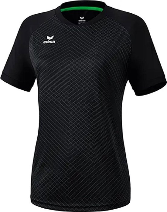 Erima Madrid Shirt Korte Mouw Dames - Zwart | Maat: 38