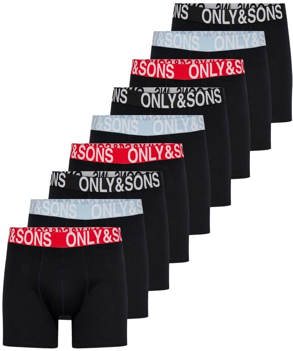 Only & Sons Heren lang short / pant 9 pack ONSFITZ SOLID BOXER