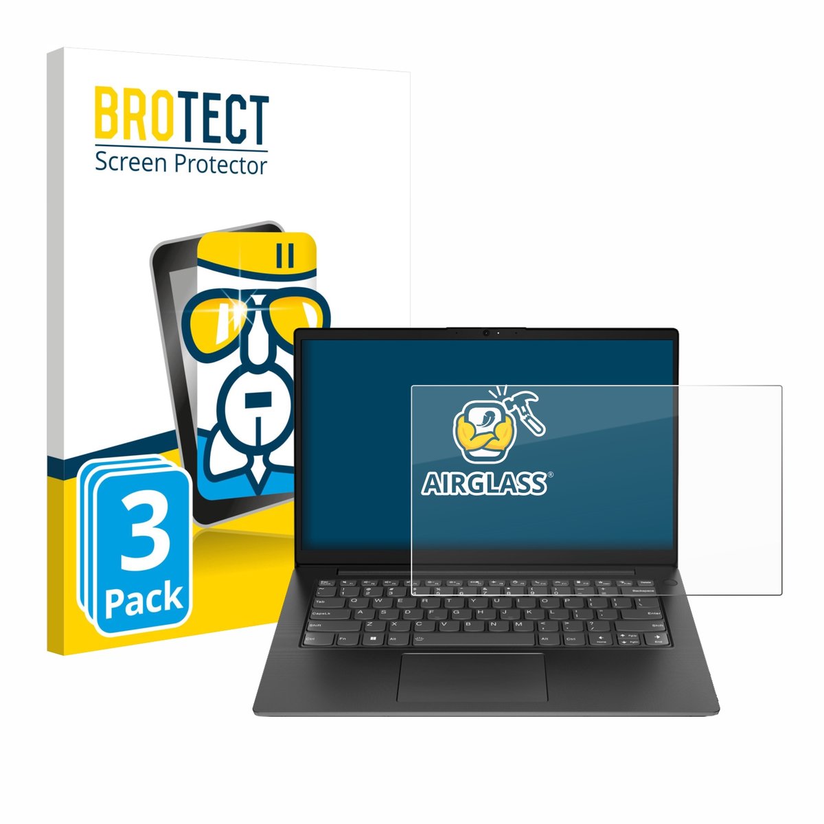 Screenprotector 3 Stuks voor Lenovo V14 Gen 5 Beschermglas transparant