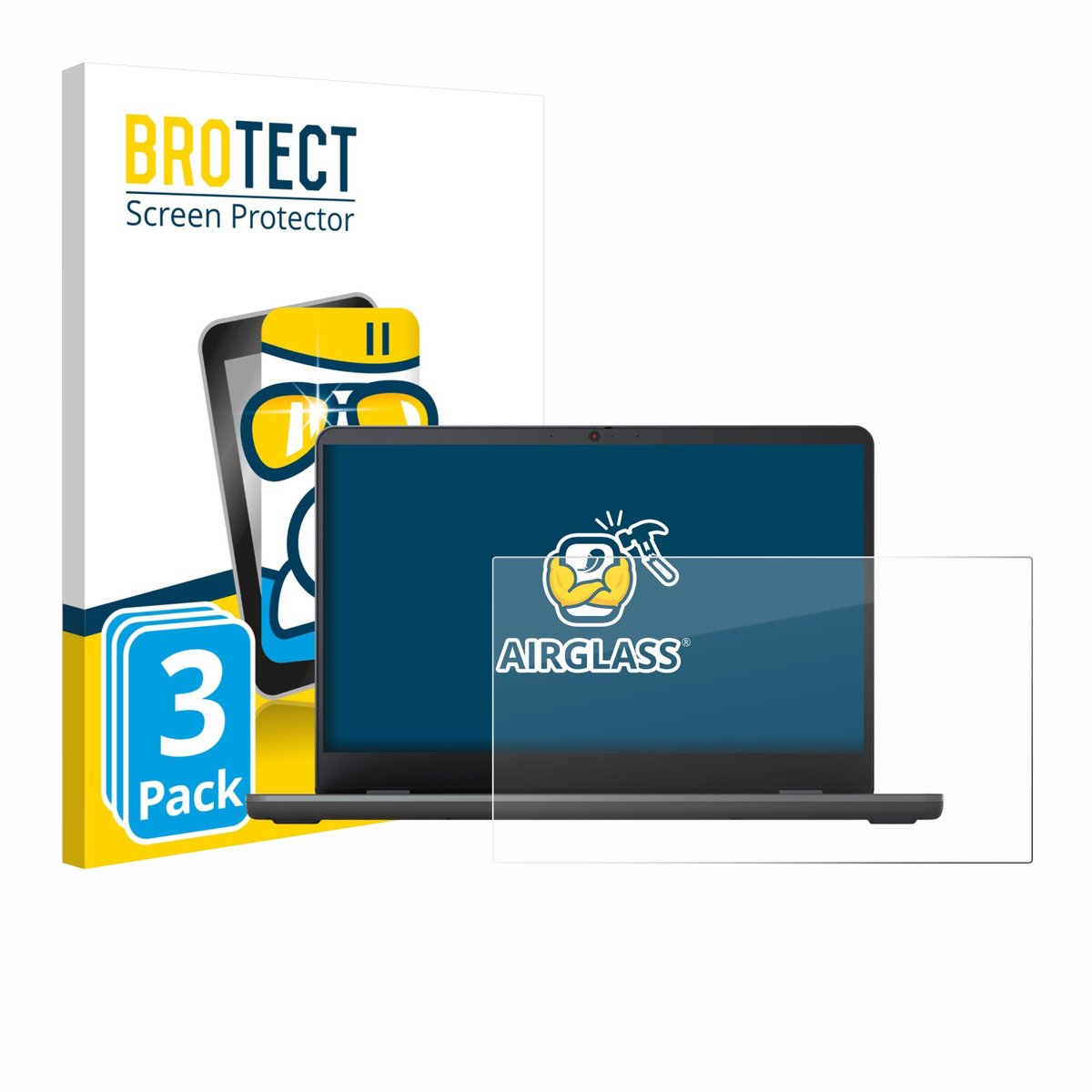 Screenprotector 3 Stuks voor Lenovo Chromebook 14e Gen 2 Beschermglas transparant