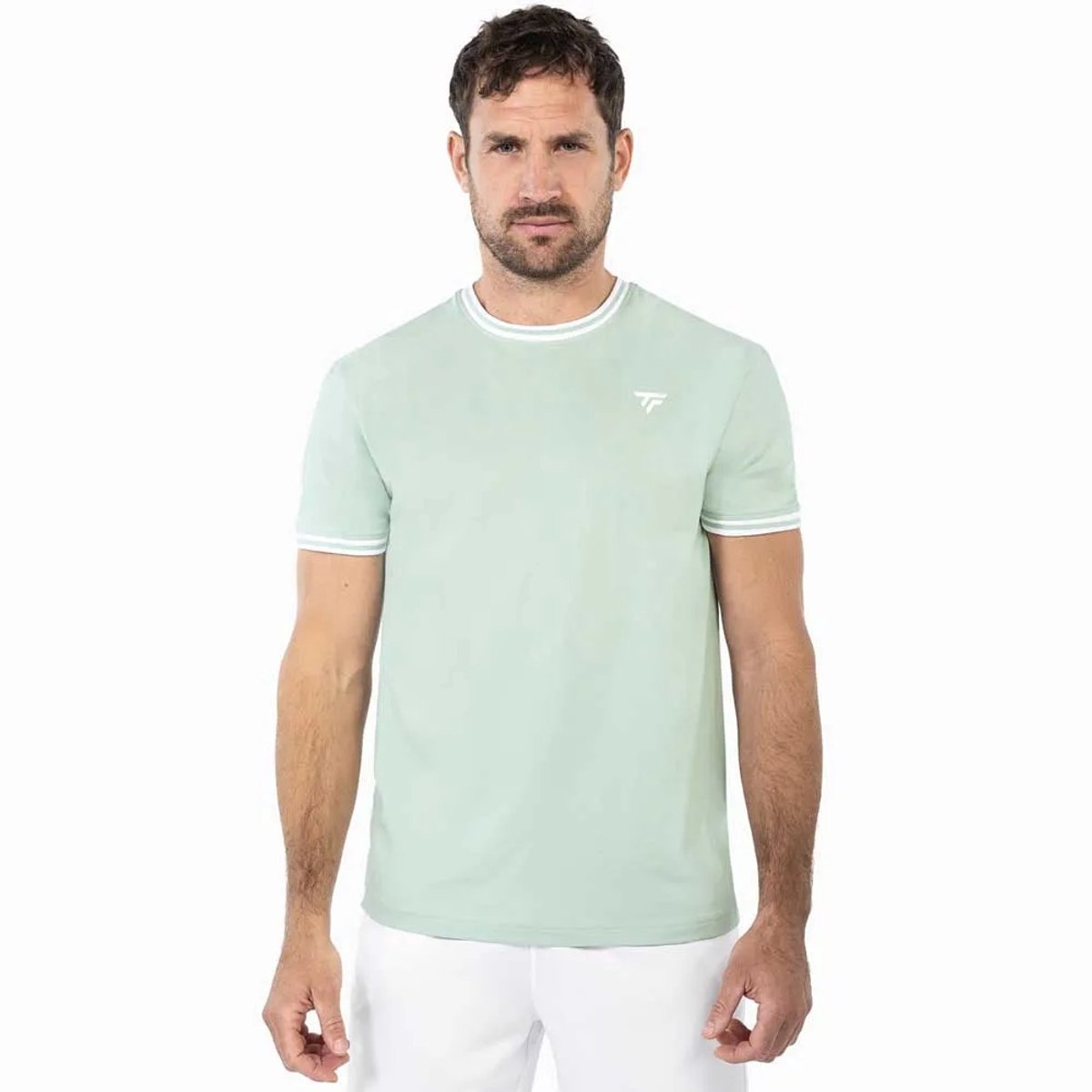 Tennisshirt Tecnifibre Men Team Stretch Sage-L