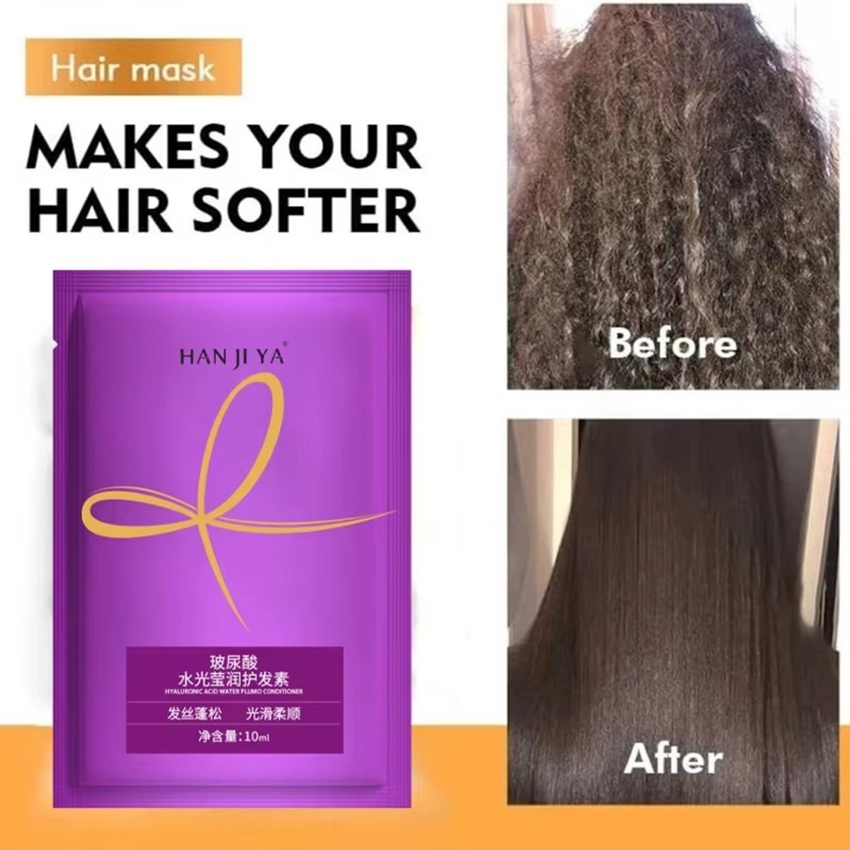 Keratin Repair Hair Mask – Anti‑Frizz, Damage Recovery, Soft & Smooth Finish – 5 Stuks