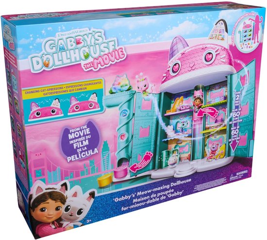 Gabby’s Poppenhuis De Film – Poppenhuis - + 60cm hoog - vanaf 3 jaar - met Speelfiguur & Accessoires