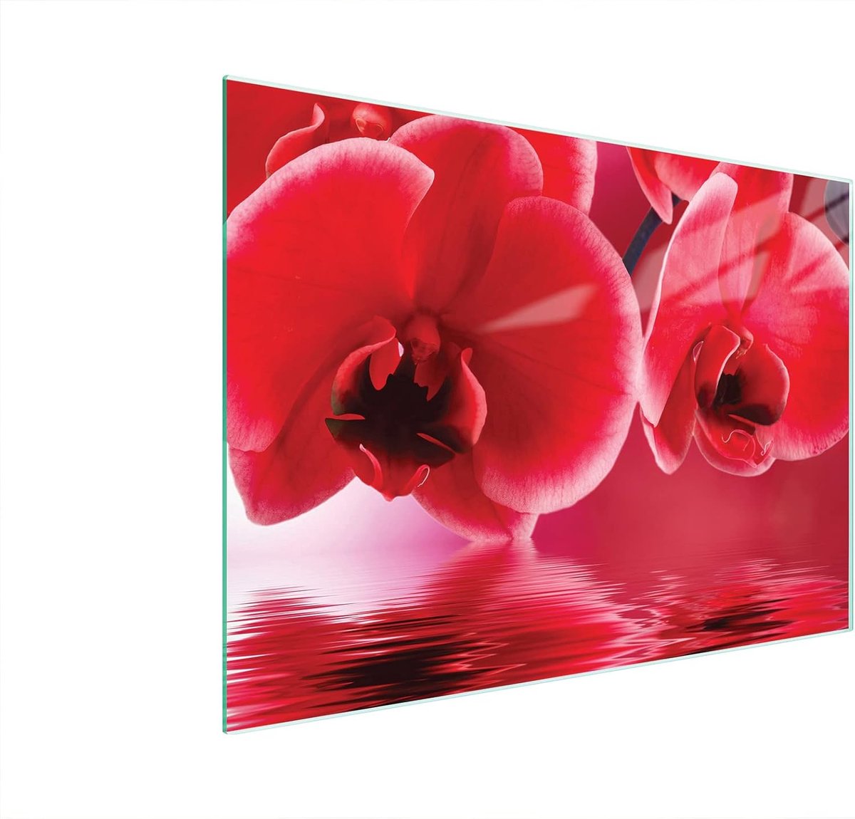 Glazen snijplank - Kookplaat afdekplaat - Keukenwerk - Gehard glas - 40 x 30 cm - beige