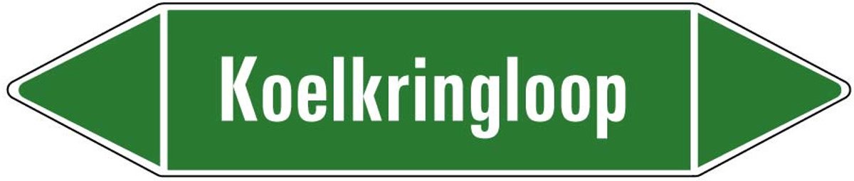 Koelkringloop leidingmarkering op vel 252 x 52 mm - 3 per vel