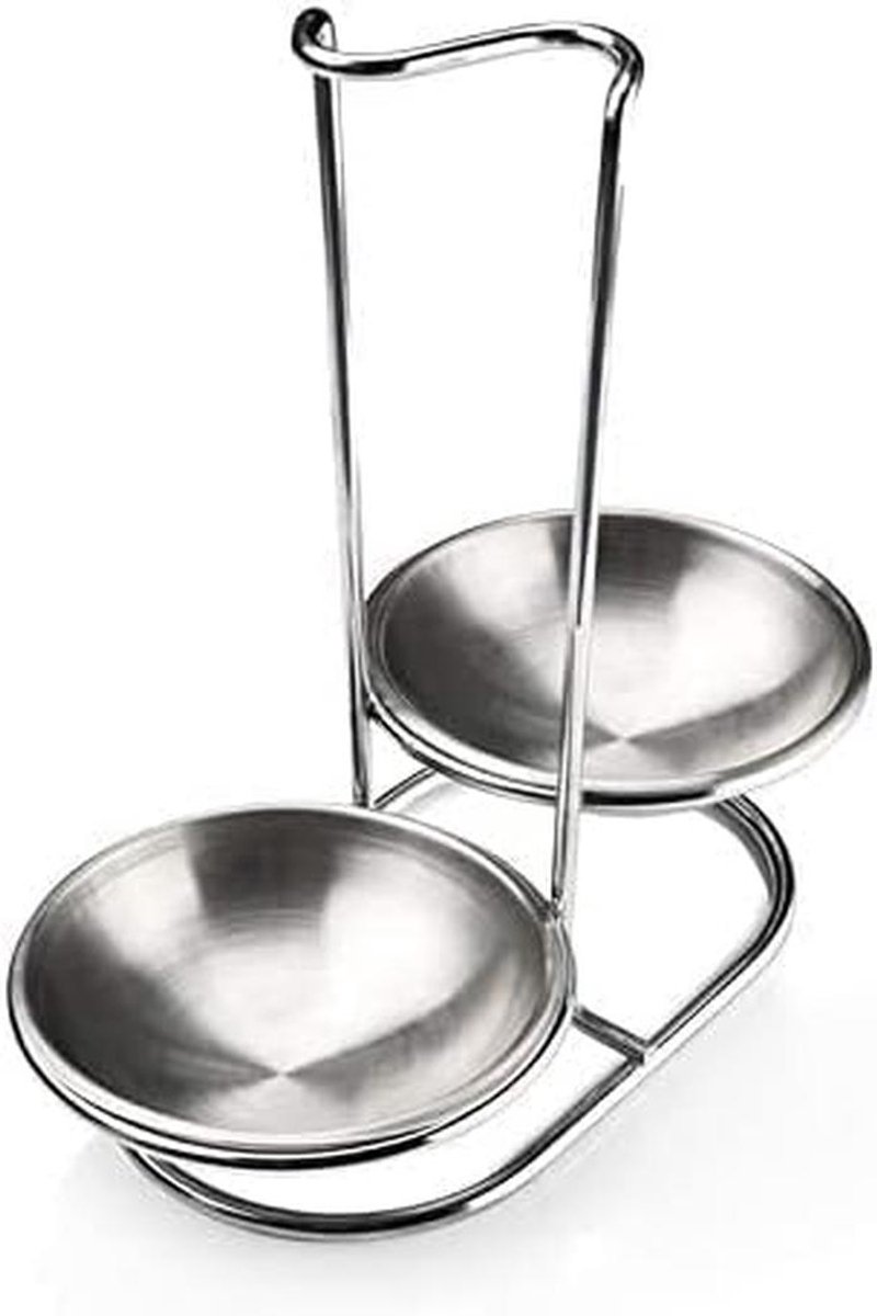 Lepelsteun - Keukenrek - Koken - Dubbele Rests - Zilver
