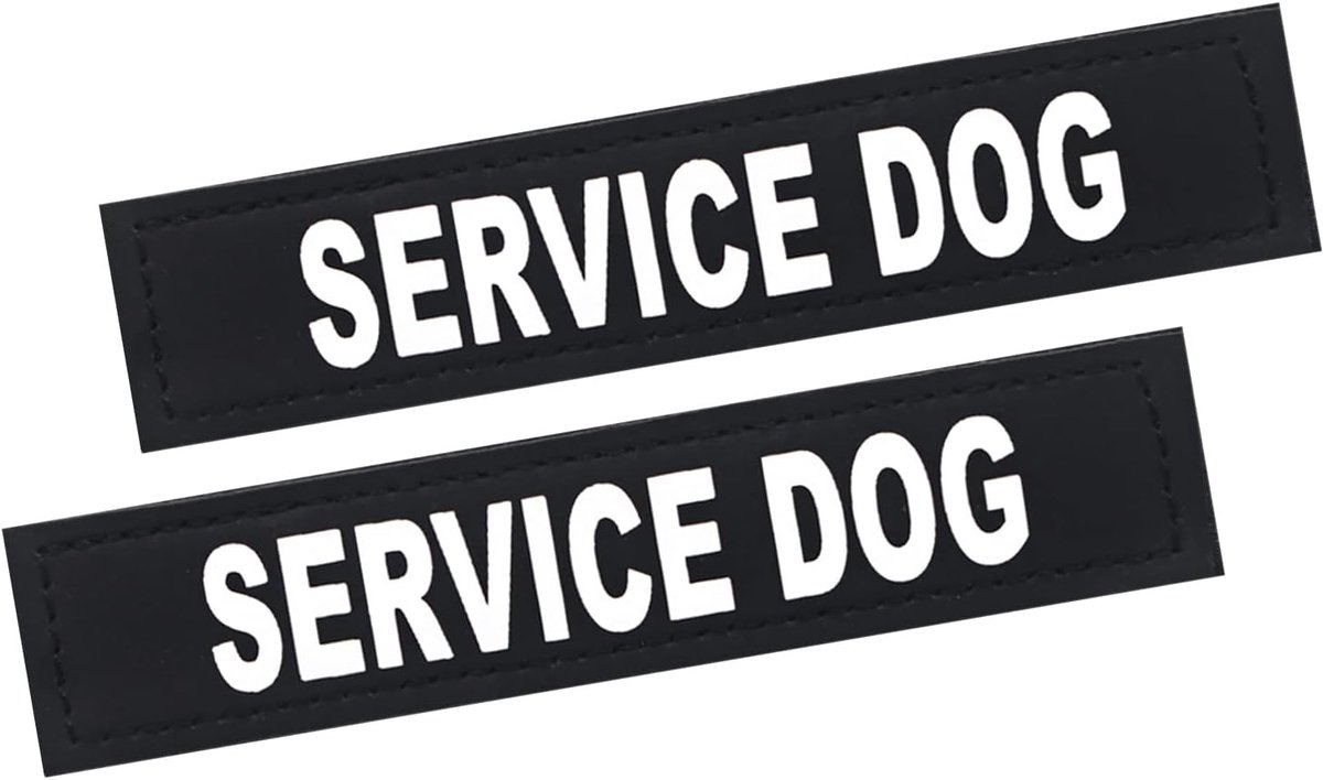 Honden Service Patches - Harnas Accessoires - Hulp Hond - Verwijderbaar Haakontwerp - Maat S - Zwart