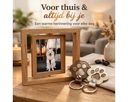 Huisdier Herdenkingsset – Fotolijst met Haar Flesje + Vulbar