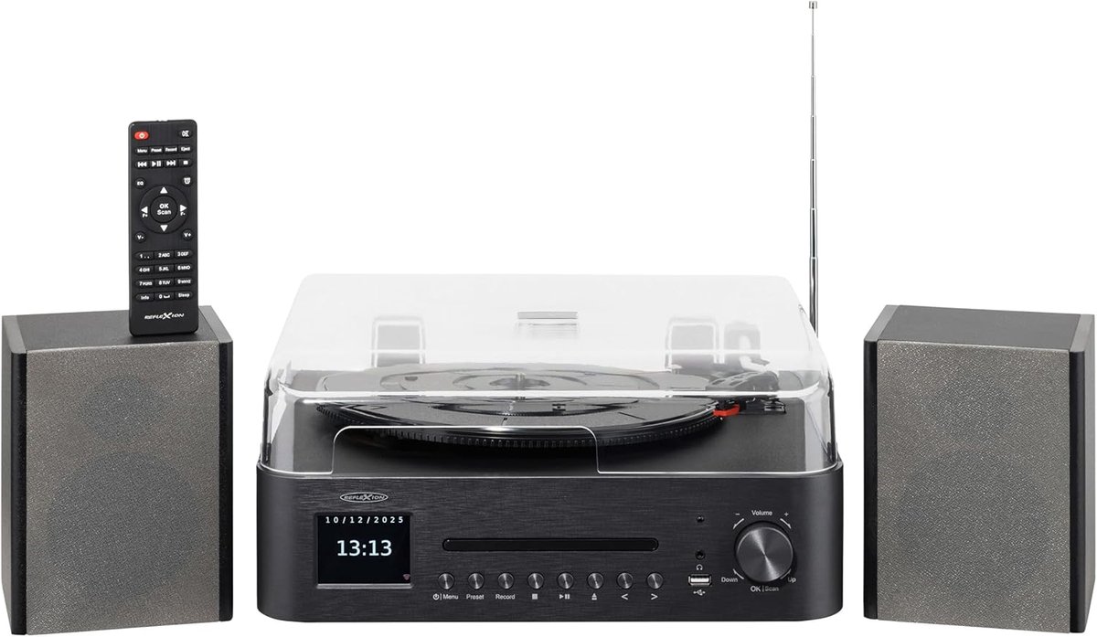Retro Platenspeler Met Speakers – Ingebouwde Speakers – Platenspeler - retro speler