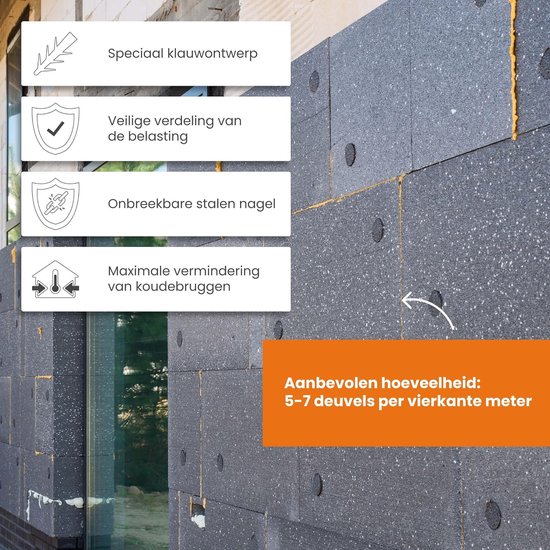 Isolatiepluggen Set - Gevelpluggen Bevestiging - ETICS Isolatie - ETA ...