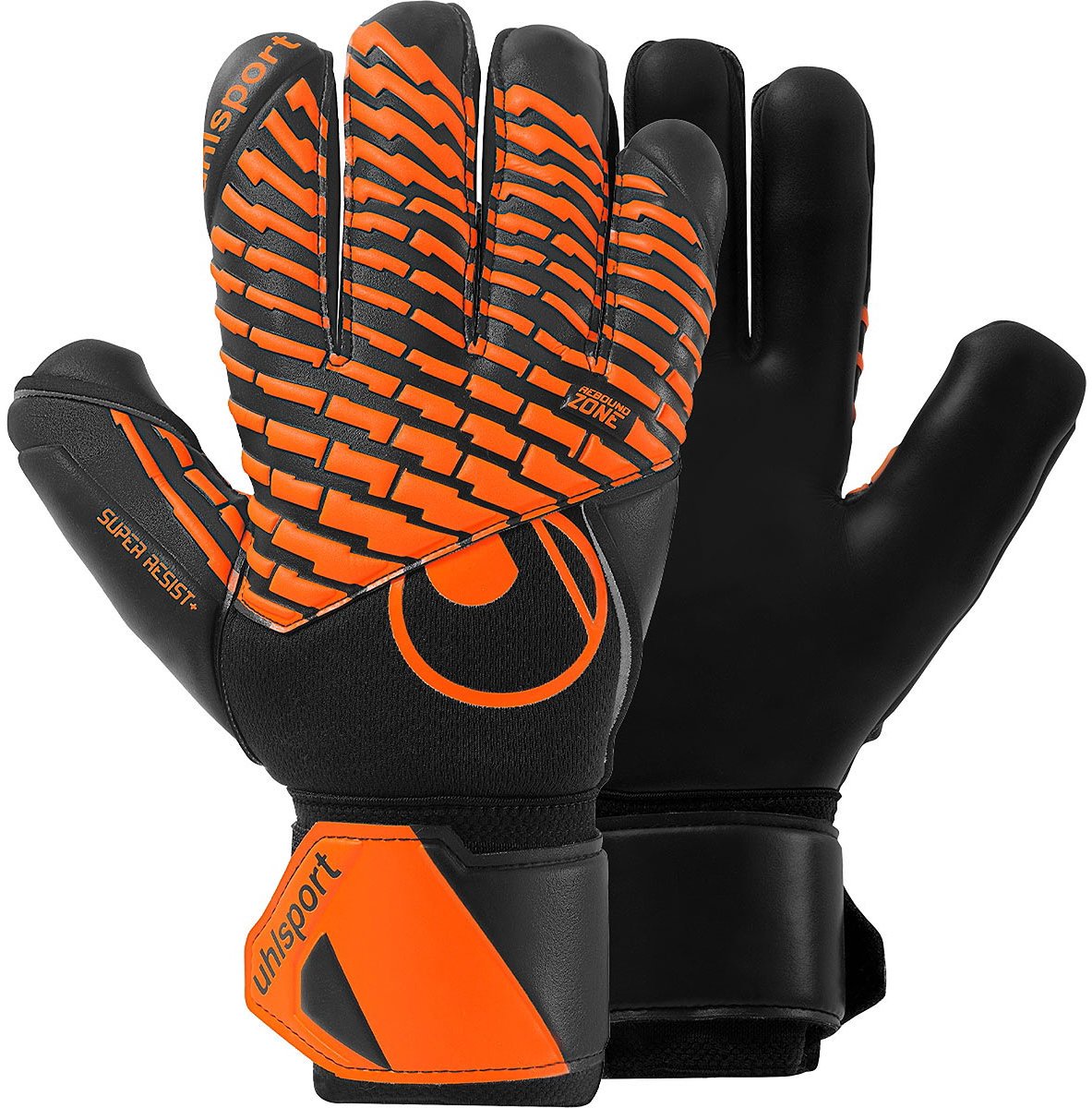 Uhlsport Fm Super Resist+ Hn Keepershandschoenen - Zwart / Fluo Oranje | Maat: 8.5